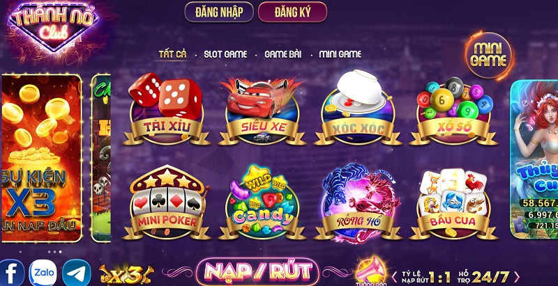 Danh sách game nổ hũ uy tín